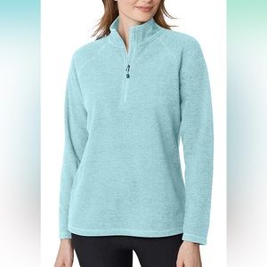 Eddie Bauer Women's Ultra Soft Fleece 1/4 Zip Long Sleeve Pullover Top XXL